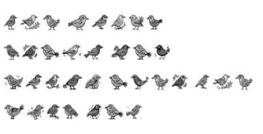 Tribal Sparrow Bird by MOMAT THIRTYONE — Dingbats Font — thumbnail 6