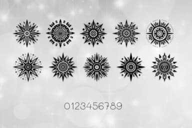 Tribal Star by MOMAT THIRTYONE — Dingbats Font — thumbnail 4