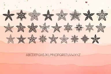 Tribal Starfish by MOMAT THIRTYONE — Dingbats Font — thumbnail 2