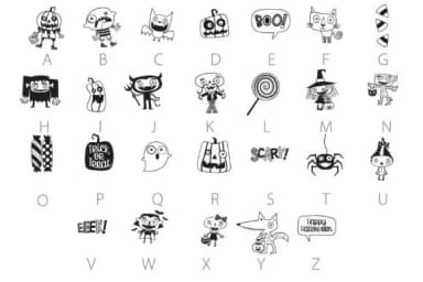 Trick or Treat by Illustration Ink — Dingbats Font — thumbnail 3