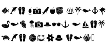 Tropic Doodles by LUXURY T-SHIRT STORE — Dingbats Font — thumbnail 5