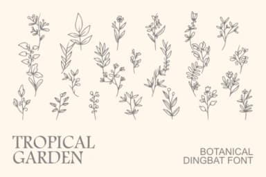 Tropical Garden by Intype Studio — Dingbats Font — thumbnail 1
