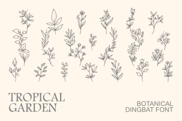 Tropical Garden by Intype Studio — Dingbats Font