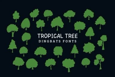 Tropical Tree by Eystore — Dingbats Font — thumbnail 1