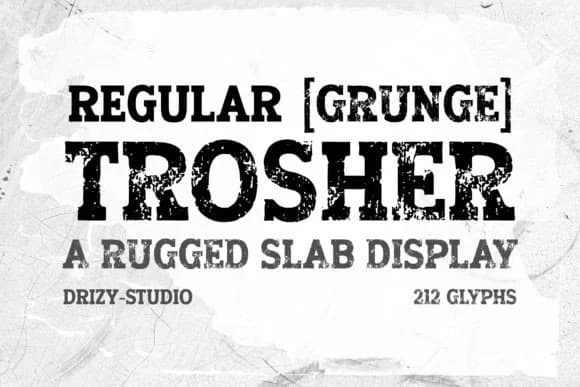 Trosher by Drizy Studio — Slab Serif Font