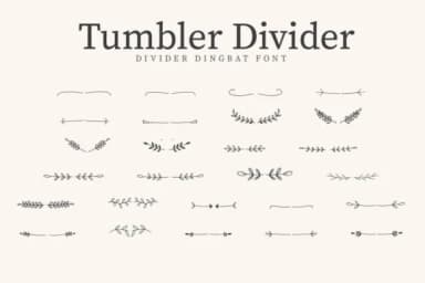 Tumbler Divider by CraftedType Studio — Dingbats Font — thumbnail 1