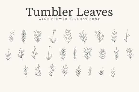 Tumbler Leaves by CraftedType Studio — Dingbats Font