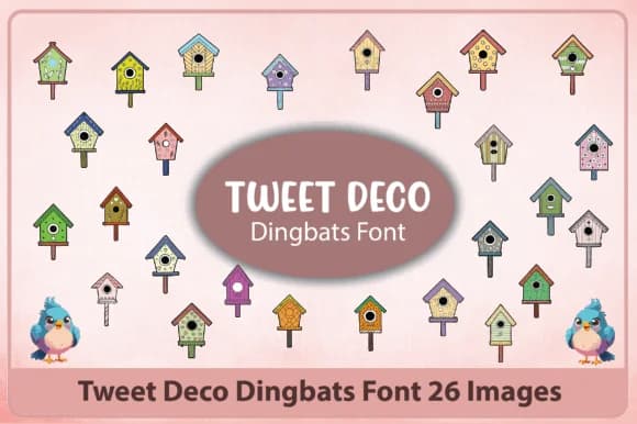 Tweet Deco by Happy Bamboo — Dingbats Font