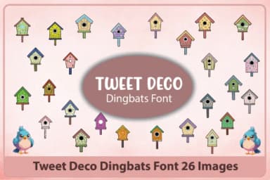 Tweet Deco by Happy Bamboo — Dingbats Font — thumbnail 1