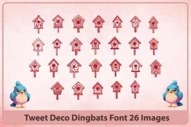 Tweet Deco by Happy Bamboo — Dingbats Font — thumbnail 3