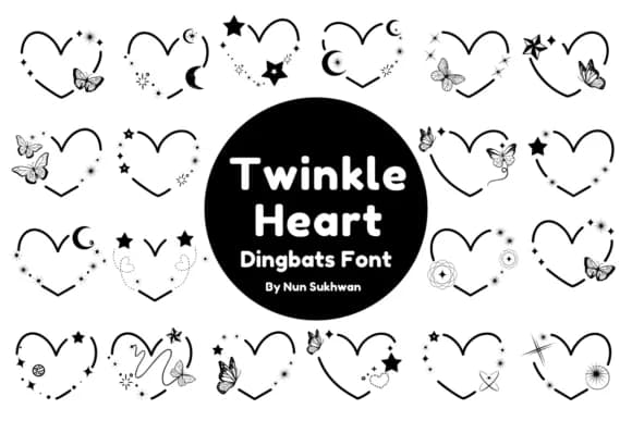 Twinkle Heart by Nun Sukhwan — Dingbats Font