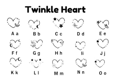 Twinkle Heart by Nun Sukhwan — Dingbats Font — thumbnail 6