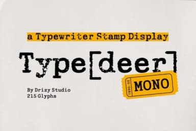 Typedeer Mono by Drizy Studio — Slab Serif Font — thumbnail 1