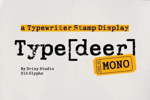 Typedeer Mono by Drizy Studio — Slab Serif Font