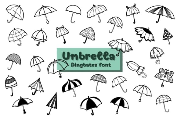 Umbrella by Chonada — Dingbats Font