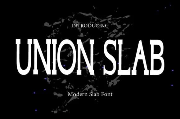 Union Slab by gunaloe12 — Slab Serif Font