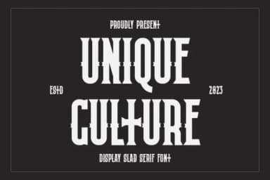 Unique Culture by Almairatype Studio — Slab Serif Font — thumbnail 1