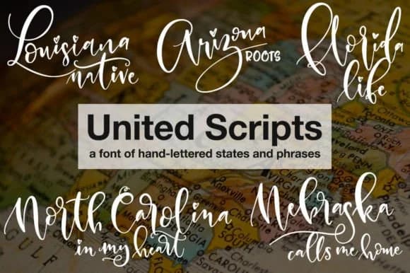 United Scripts by GeekMissy — Dingbats Font
