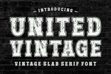 United Vintage by Riman (7NTypes) — Slab Serif Font — thumbnail 1