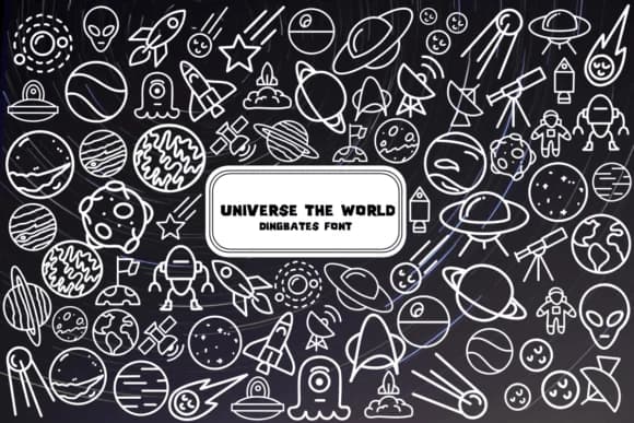 Universe the World by Chonada — Dingbats Font