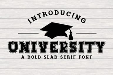 University by BlackCraft — Slab Serif Font — thumbnail 1