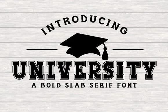University by BlackCraft — Slab Serif Font