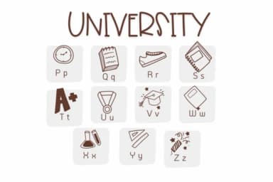 University by Sirinart — Dingbats Font — thumbnail 3