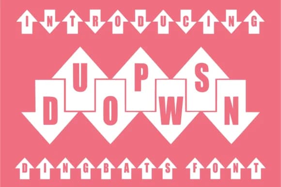 Ups Down by anamalmusyaffaCreative — Dingbats Font