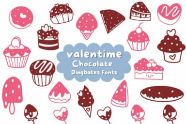 Valentime Chocolate by Natchuta — Dingbats Font — thumbnail 1