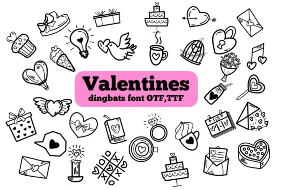 Valentine by Nun Sukhwan — Dingbats Font