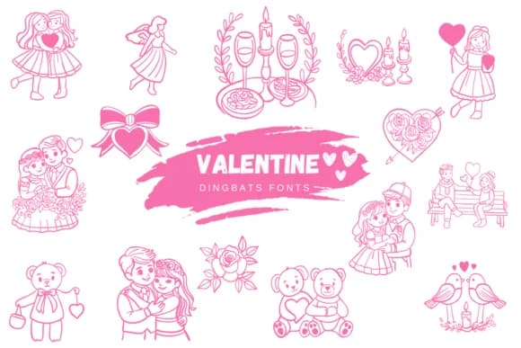 Valentine by Suphitchaya — Dingbats Font