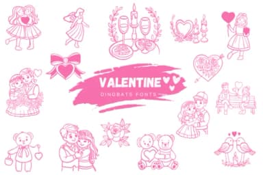 Valentine by Suphitchaya — Dingbats Font — thumbnail 1