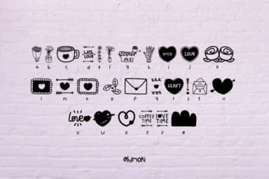 Valentine by himoki — Dingbats Font — thumbnail 2