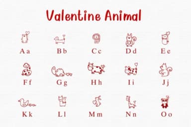 Valentine Animal by Nongyao — Dingbats Font — thumbnail 2