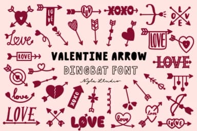 Valentine Arrow by Nyla.studio — Dingbats Font — thumbnail 1