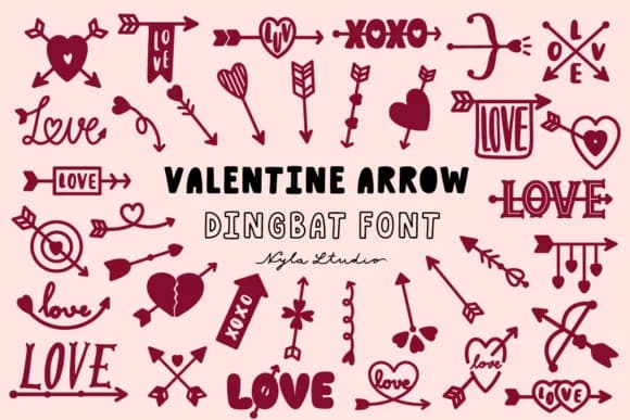 Valentine Arrow by Nyla.studio — Dingbats Font