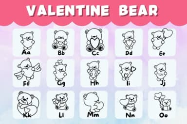 Valentine Bear by Natchuta — Dingbats Font — thumbnail 2