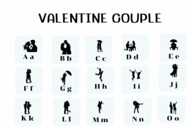 Valentine Couple by Ketsarin — Dingbats Font — thumbnail 2