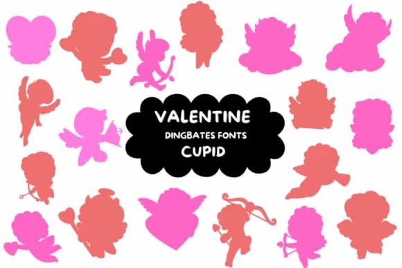 Valentine Cupid by Natchuta — Dingbats Font
