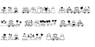 Valentine Day Ghost by Nongyao — Dingbats Font — thumbnail 8