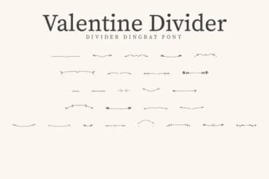Valentine Divider by CraftedType Studio — Dingbats Font — thumbnail 1
