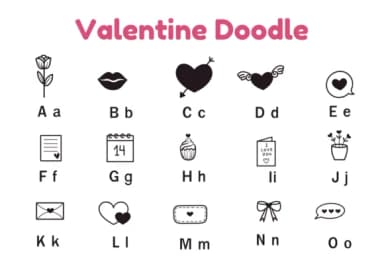 Valentine Doodle by Nun Sukhwan — Dingbats Font — thumbnail 6