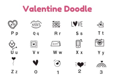 Valentine Doodle by Nun Sukhwan — Dingbats Font — thumbnail 7