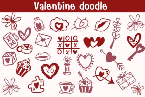 Valentine Doodle by Sontaya — Dingbats Font