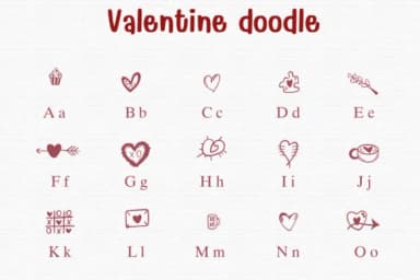 Valentine Doodle by Sontaya — Dingbats Font — thumbnail 2