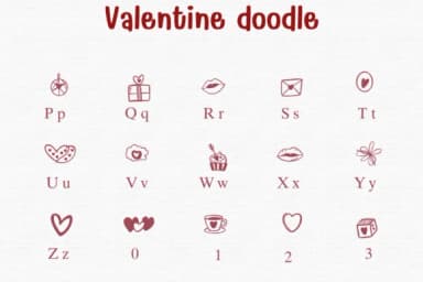 Valentine Doodle by Sontaya — Dingbats Font — thumbnail 3