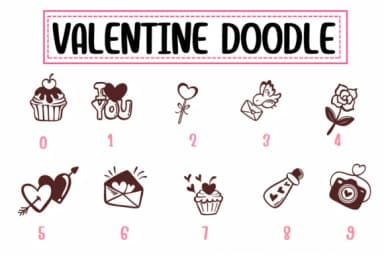 Valentine Doodle by PraewDesigns — Dingbats Font — thumbnail 4