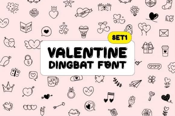 Valentine Doodle 1 by Issie_Studio — Dingbats Font
