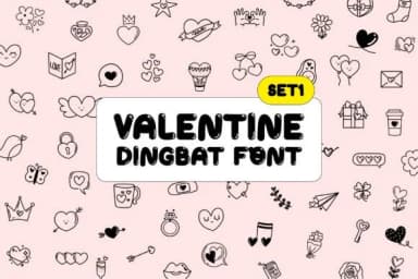 Valentine Doodle 1 by Issie_Studio — Dingbats Font — thumbnail 1