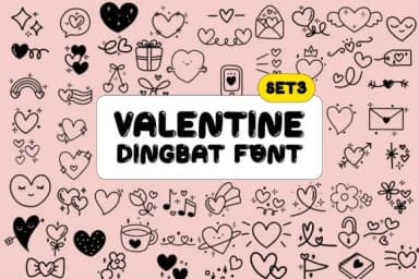 Valentine Doodle 3 by Issie_Studio — Dingbats Font — thumbnail 1